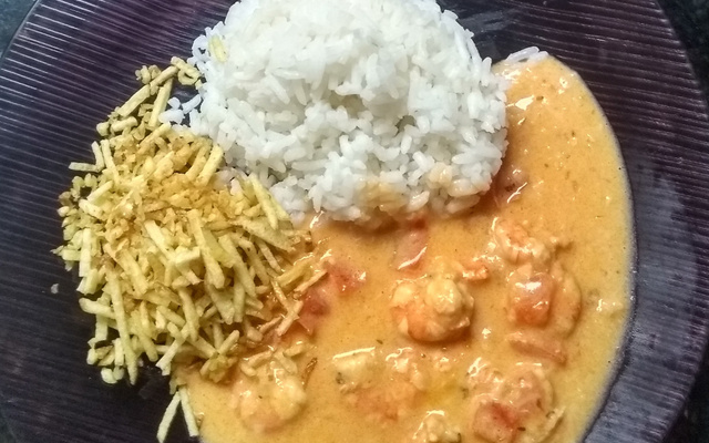 Camarão com requeijão