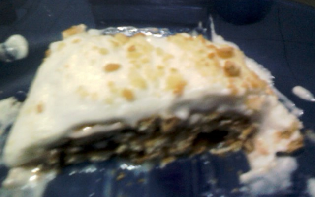 Pavê de chocolate com biscoito maizena