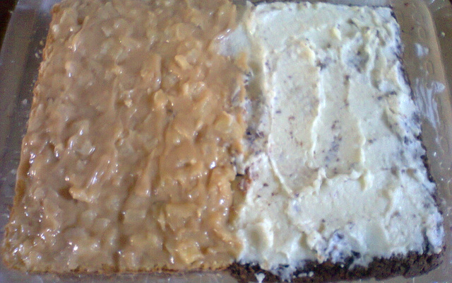 Bolo com dois recheios