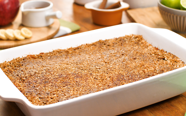 Torta de maçã crocante fit