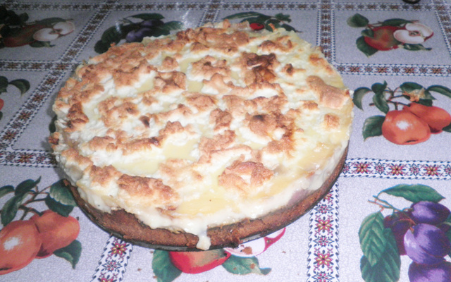 Torta merengue de banana da terra