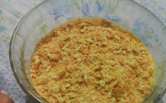 Torta de mousse de maracujá com bolacha Maria