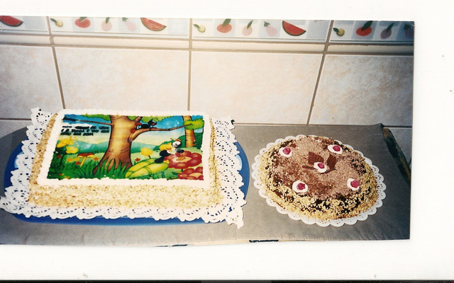 Bolo com cobertura de coco