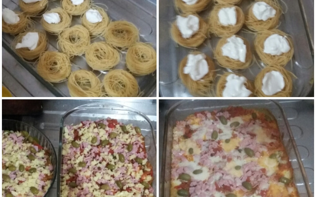 Macarrão ninho ao forno