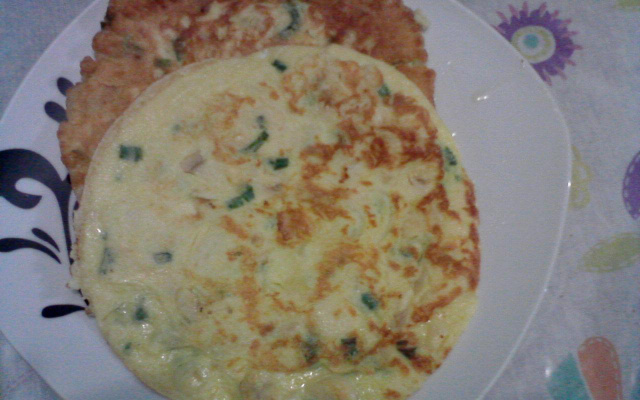 Omelete com cogumelos