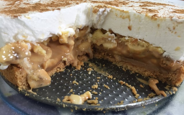 Torta de banana banoffee