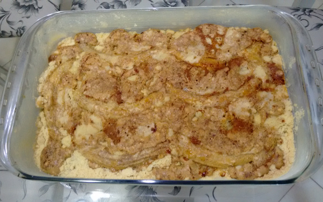 Torta de banana de farofinha