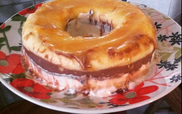 Pudim gelado tipo sorvete