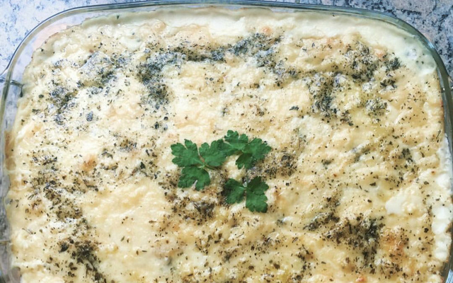 Escondidinho de bacalhau