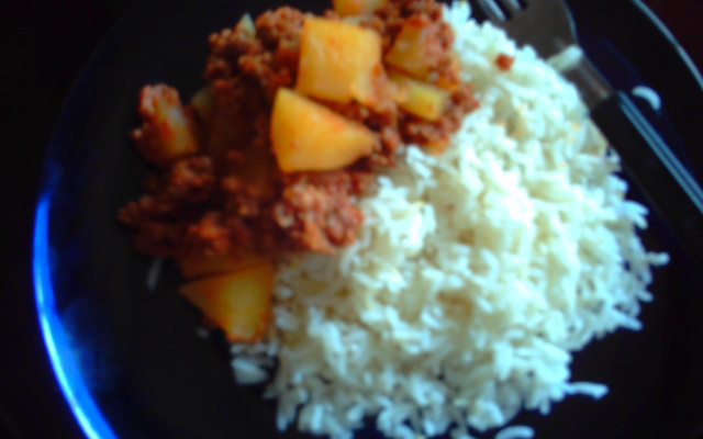 Carne moída na panela de pressão