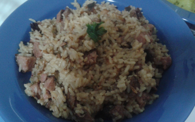 Arroz carreteiro de churrasco