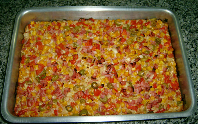 Torta salgada de presunto da tia