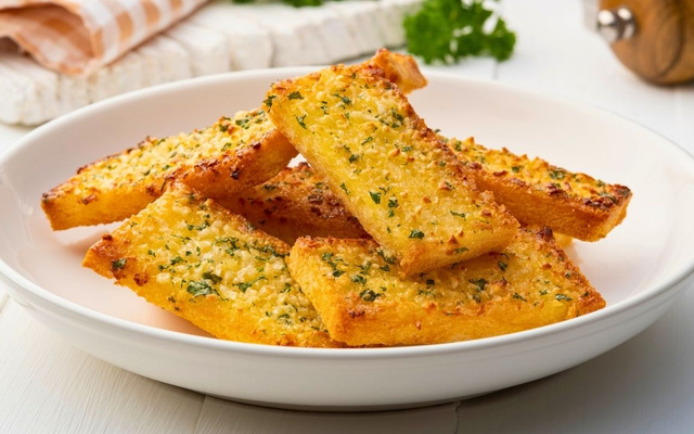 Torradinhas na airfryer retangulares e temperadas