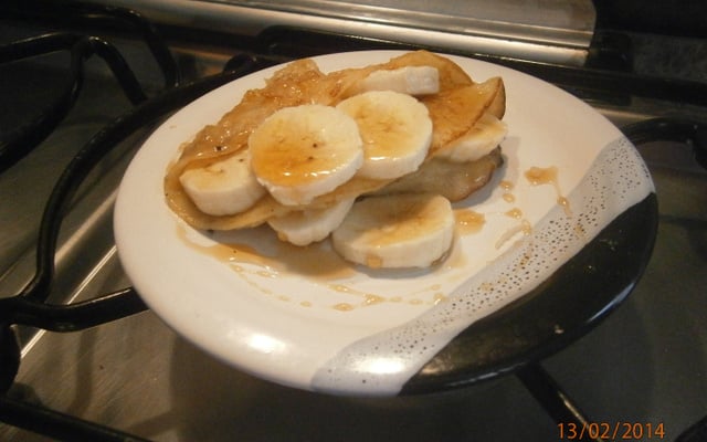 Panqueca doce americana com ou sem banana