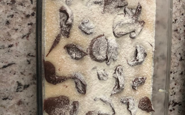 Escondidinho de leite ninho com nutella