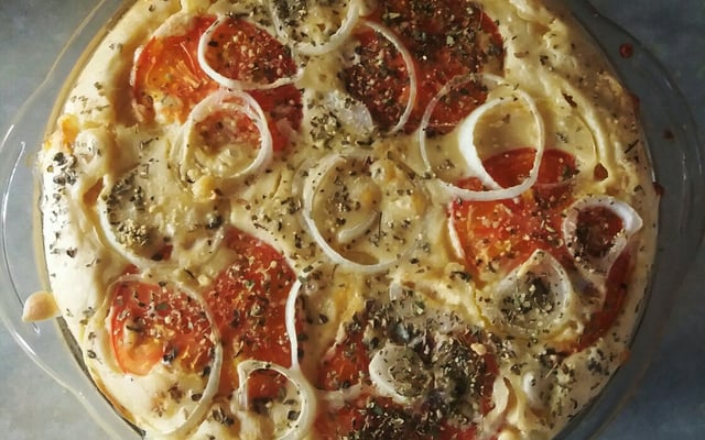 Torta de pizza cremosa