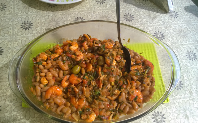 Feijão com camarão