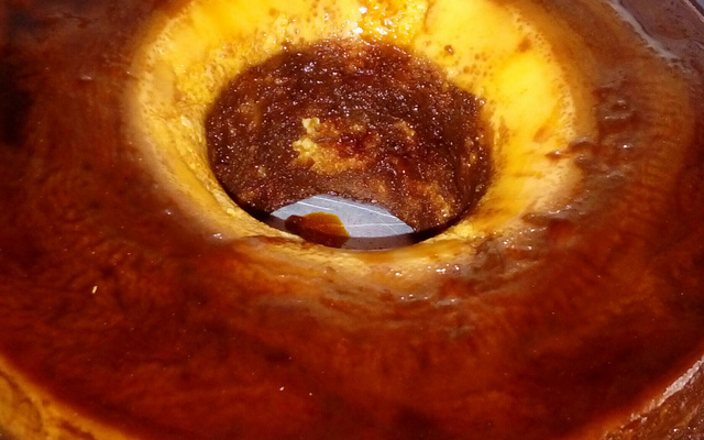 Bolo de pudim cremoso de laranja