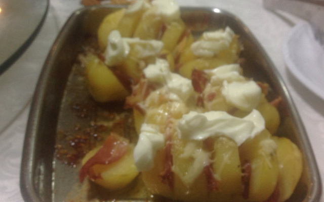 Batata assada com bacon