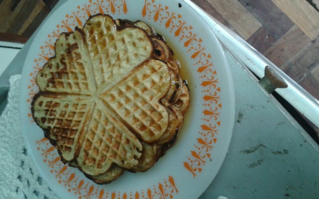 Waffle caseiro e delicioso