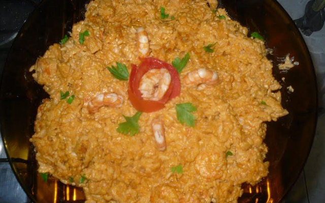 Risoto de camarão à minha moda