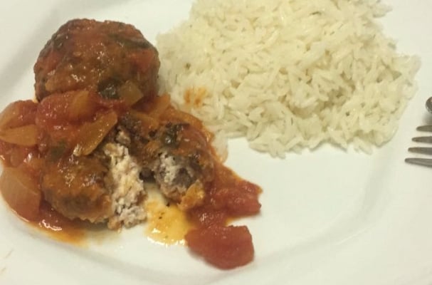 Polpetone assado e recheado