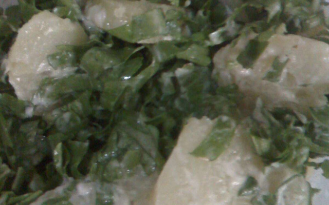 Salada de batatas com rúcula