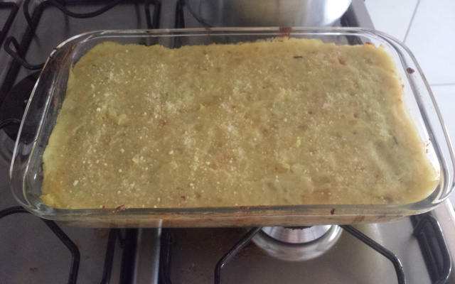 Escondidinho de frango com batata doce fit