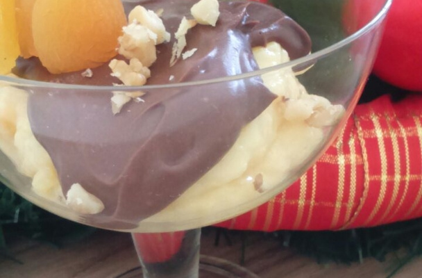 Sobremesa cremosa de damasco