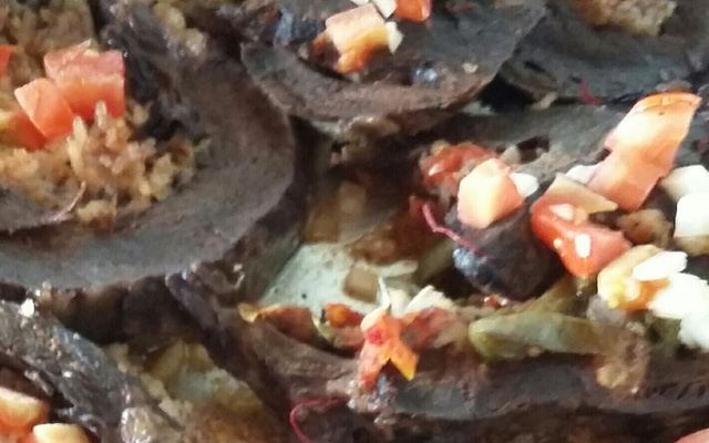 Coração de boi recheado