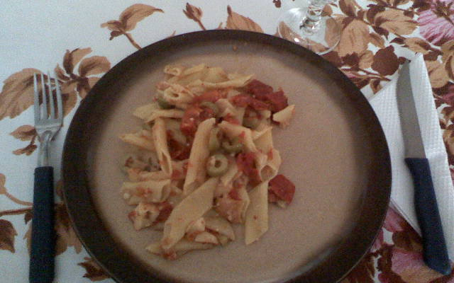 Macarrão com tomate seco