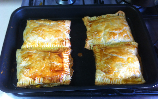 Pastel folhado de legumes