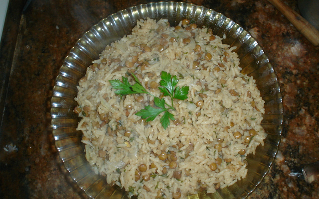 Arroz com lentilha