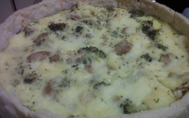 Torta vegetariana com massa podre