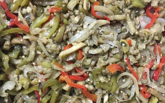 Salada de berinjela no forno