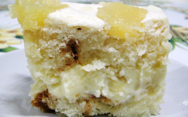 Sobremesa gelada de abacaxi