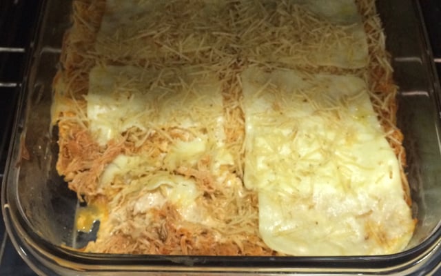 Frango com Catupiri e batata palha da tia Gracia