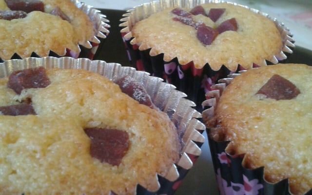 Muffin de fubá com goiabada