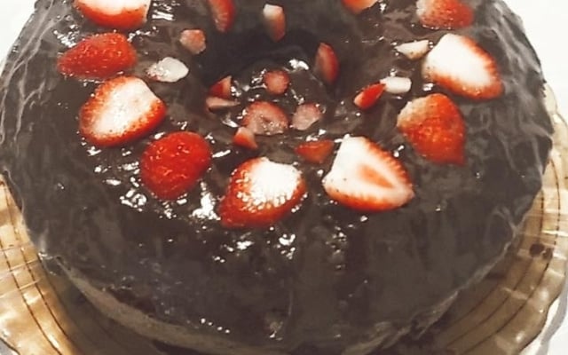 bolo vulcão de chocolate