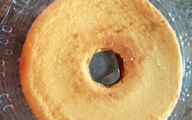 Bolo de milho feito com cuscuz