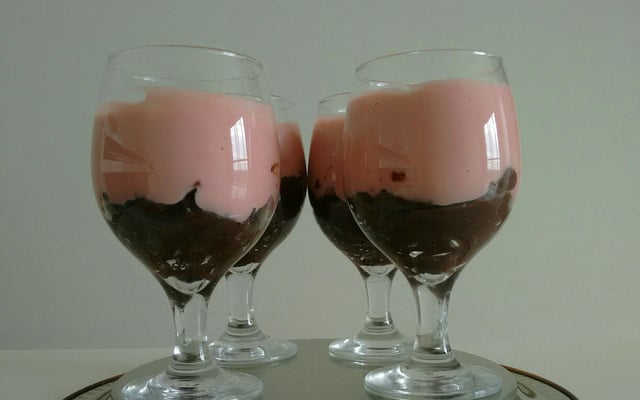 Creme de chocolate e morango