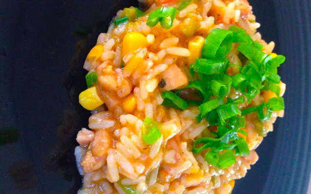 Risoto de frango