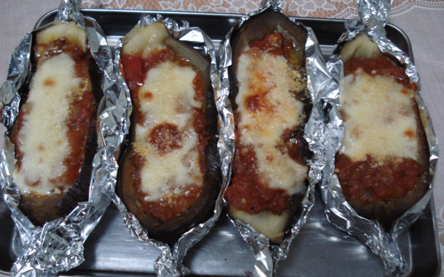 Barquinho de berinjela