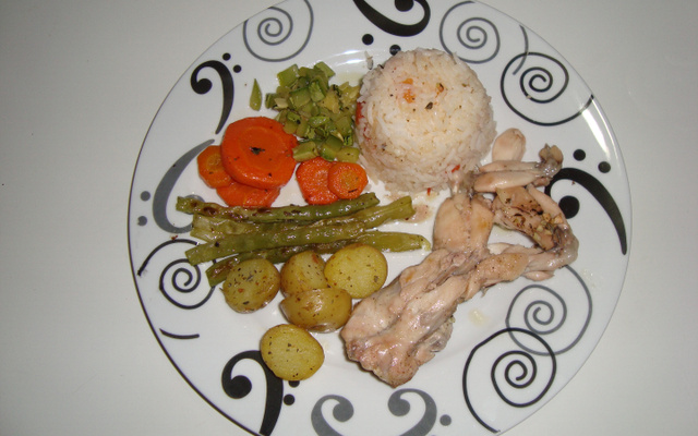 Rã ao forno ao perfume de coco