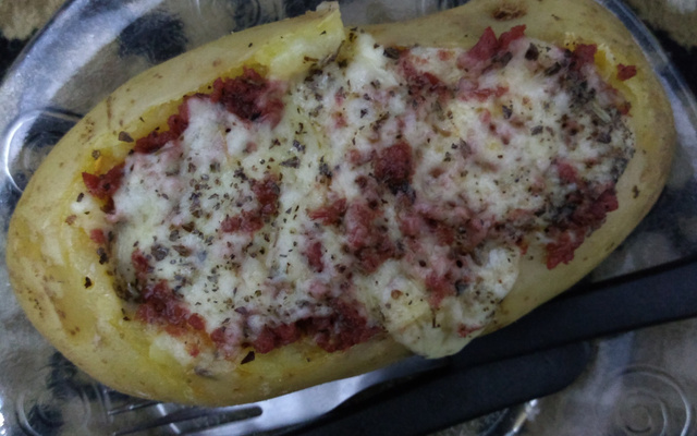 Batata recheada de forno