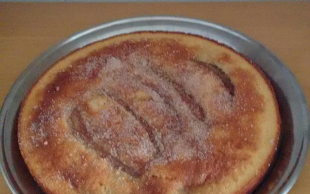 Bolo de fubá com banana