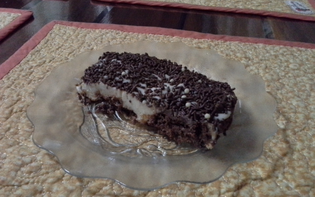 Pavê de limão e cookie de chocolate