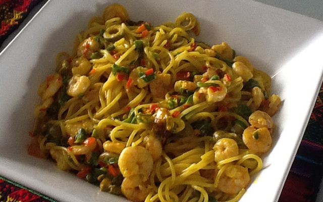 Espaguete de camarão à la Cristina