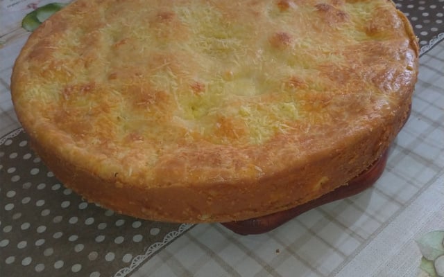 Torta de queijo e presunto