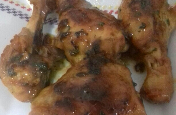 Frango dourado com creme de milho